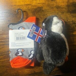 Iceland puffin and kids puffin socks